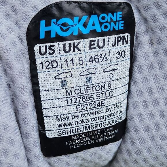 HOKA CLIFTON 9 - Mens Atheltic Shoes - SIZE 12.D - Picture 9 of 9